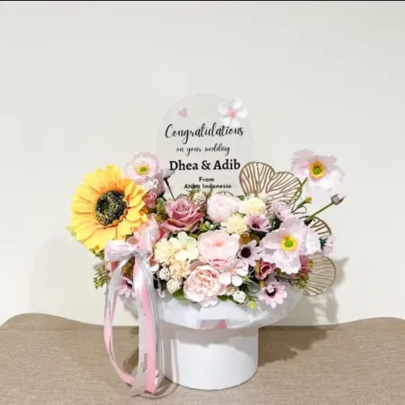 Bloom Box Akrilik Ucapan Wedding Nias